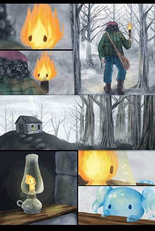 นิทาน a flame and a drop of water (ไฟกับหยดน้ำ)