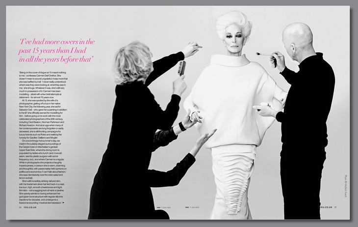 Carmen Dell’Orefice @ You Magazine July 2013
