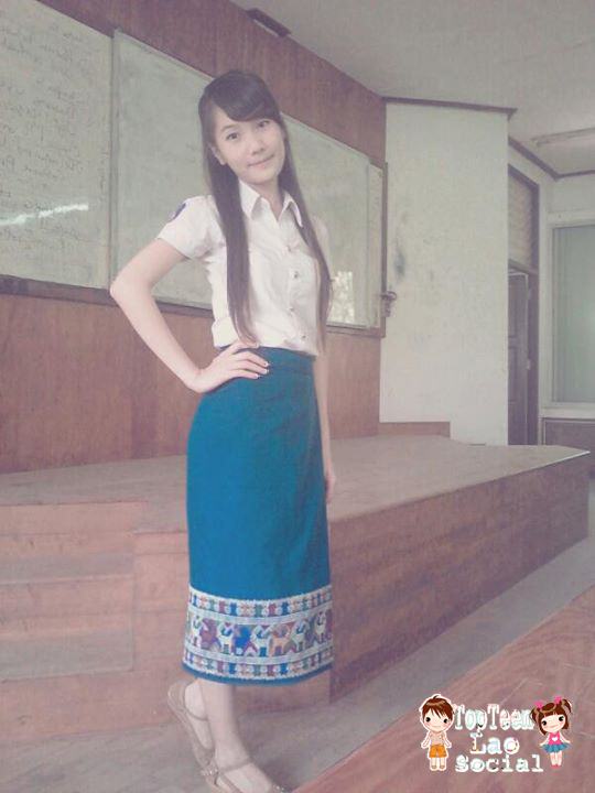 สาวลาวสวยๆน่ารักจากเพจ ToP TEEn Laos Social (ໄວລຸ້ນລາວຍຸກໃໝ່) V2