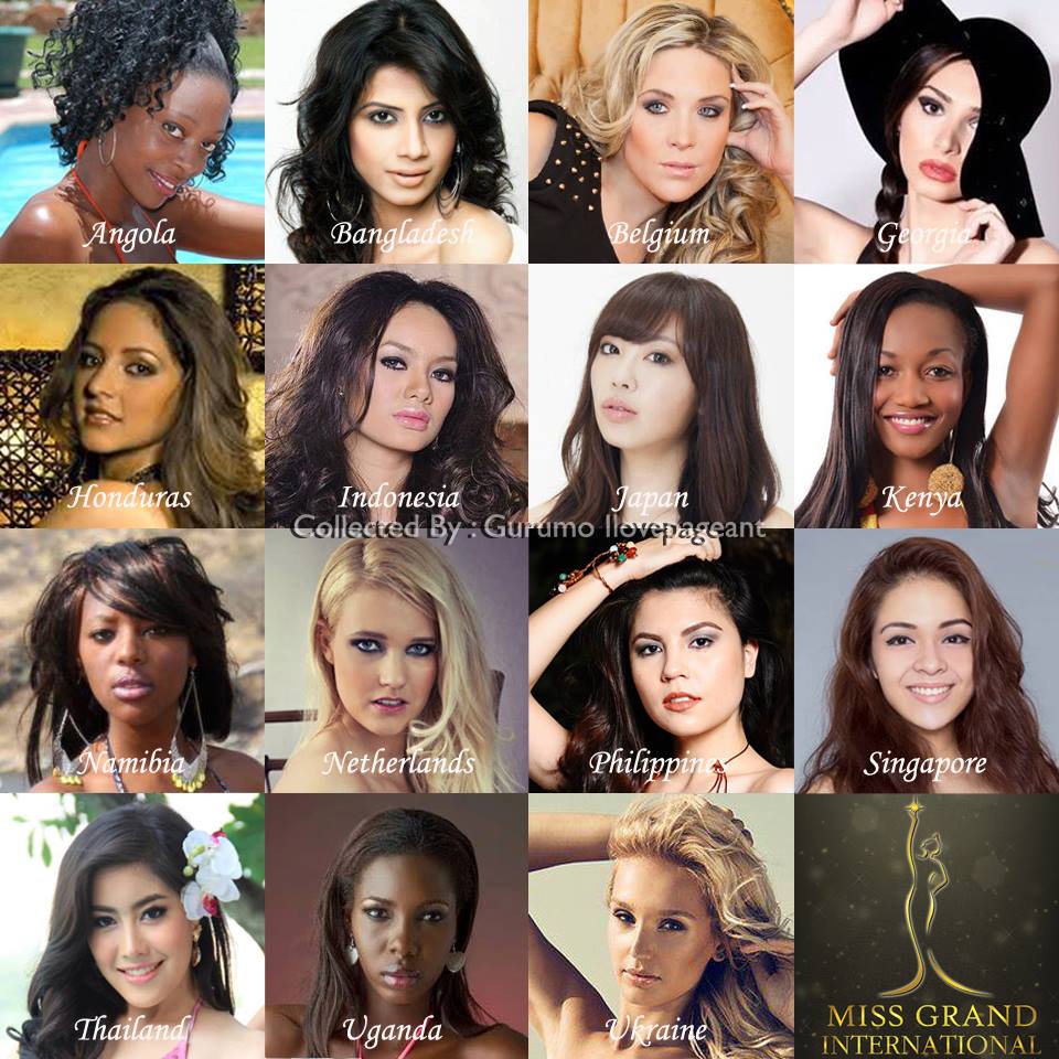Road to Miss Grand International 2013 (จากประเทศที่อัพเดตทางเพจหลัก Miss Grand International 29/07/56)