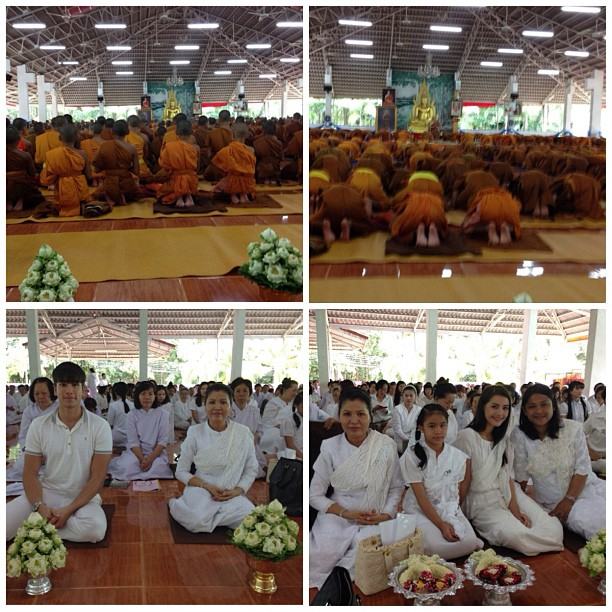 ณเดชน์ ญาญ่า ควงคู่ร่วมทำบุญพร้อมคุณแม่ ที่วัดนาหลวง