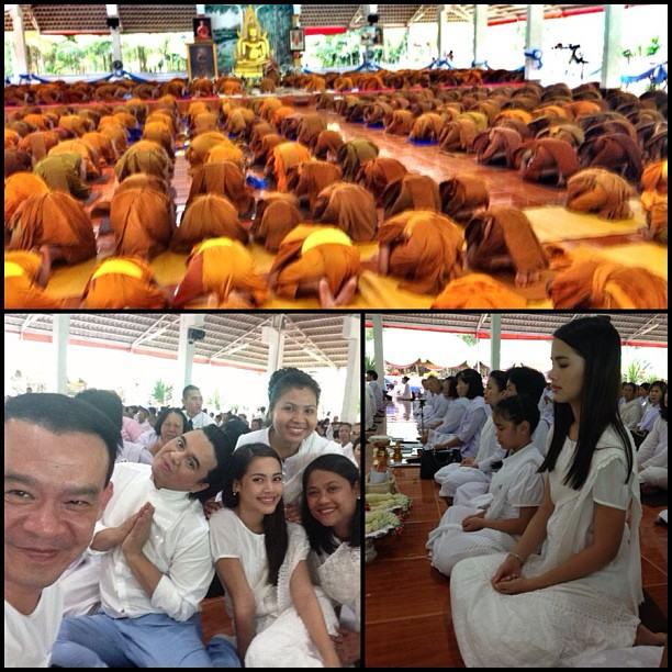 ณเดชน์ ญาญ่า ควงคู่ร่วมทำบุญพร้อมคุณแม่ ที่วัดนาหลวง