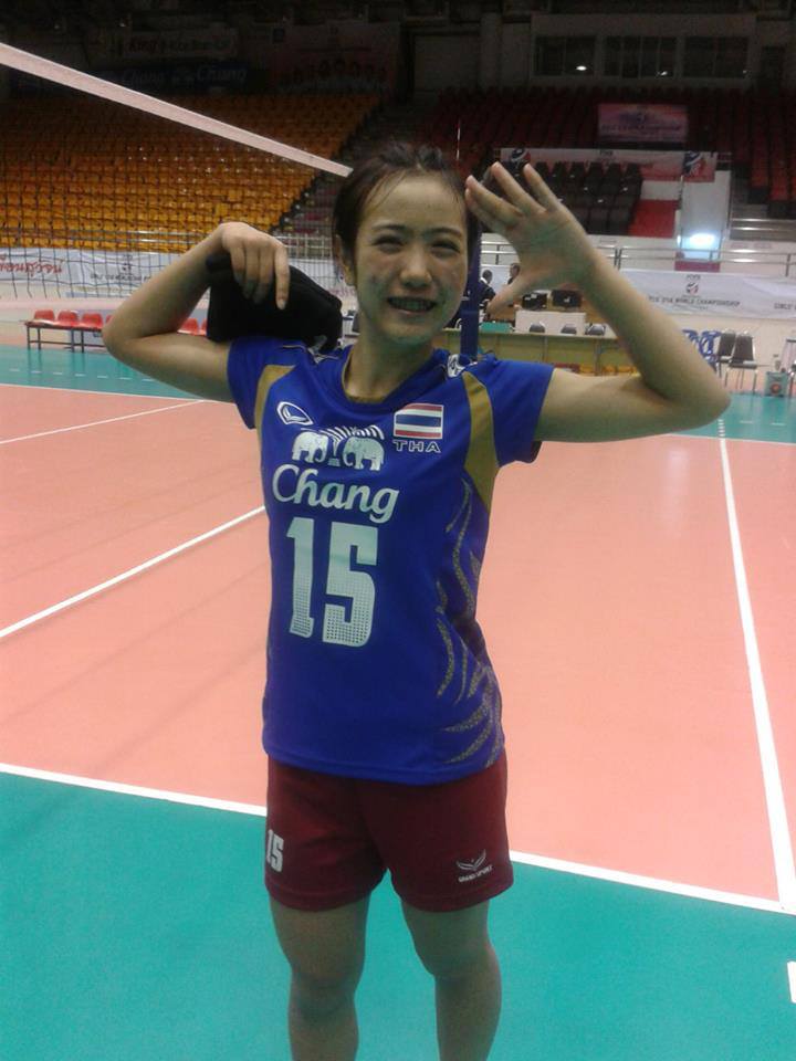 น้องป๊อป นริศรา แก้วมะ นักวอลเลย์บอลยุวชนทีมชาติไทย