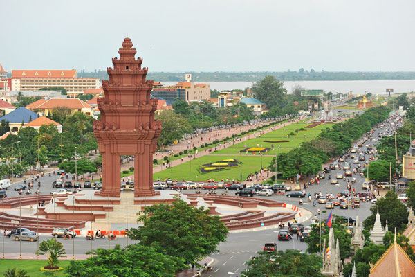 กรุงพนมเปญเมืองหลวงของประเทศกัมพูชา
