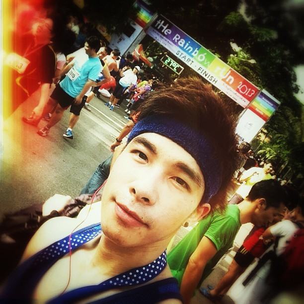 #TheRainbowRun2013 for Acceptance, Respect, and Equality. 10 km in 56 minutes IG@natsakdatorn