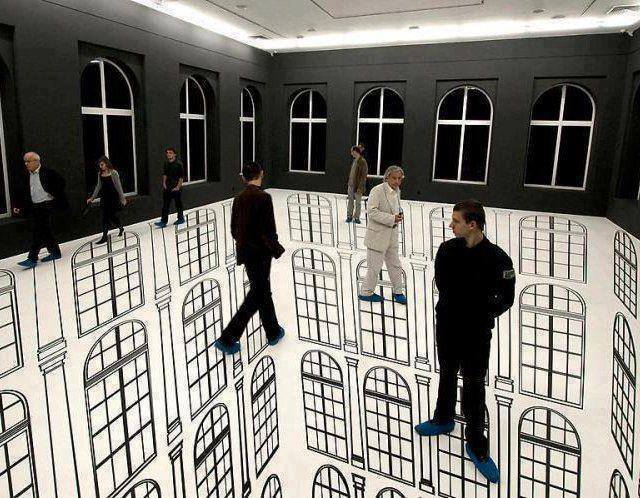 "3D floor painting" โถงต้อนรับที่เผลอเดินเข้าไปต้องมีเหวอ 555