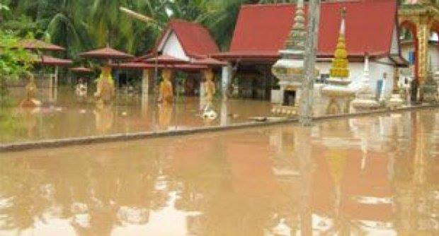 น้ำท่วมที่แขวงอุดมไชย ประเทศลาว