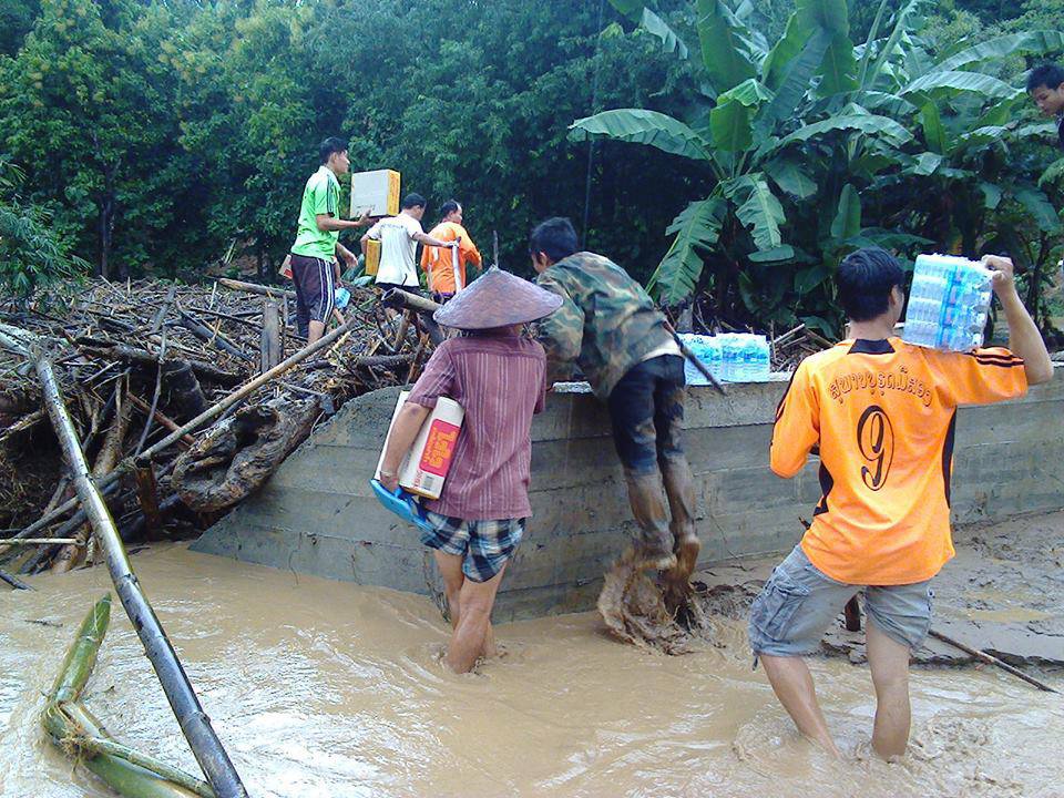 น้ำท่วมที่แขวงอุดมไชย ประเทศลาว