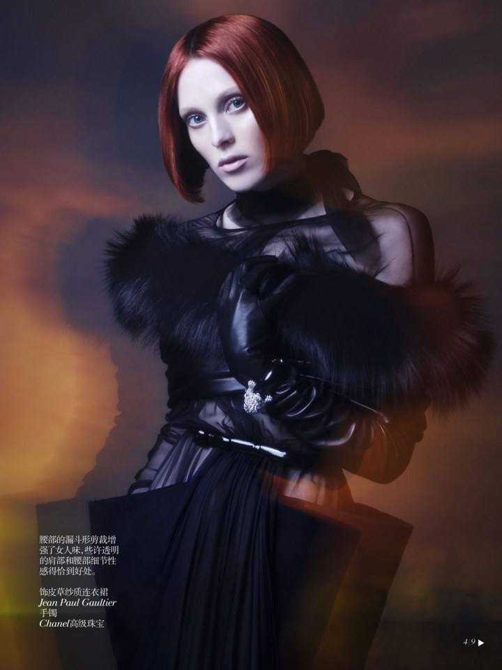 Karen Elson @ Vogue China Collections Autumn/Winter 2013
