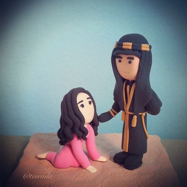 ตัวการ์ตูนปั้นน่ารักๆ ท่านชารีฟ-มิเชล