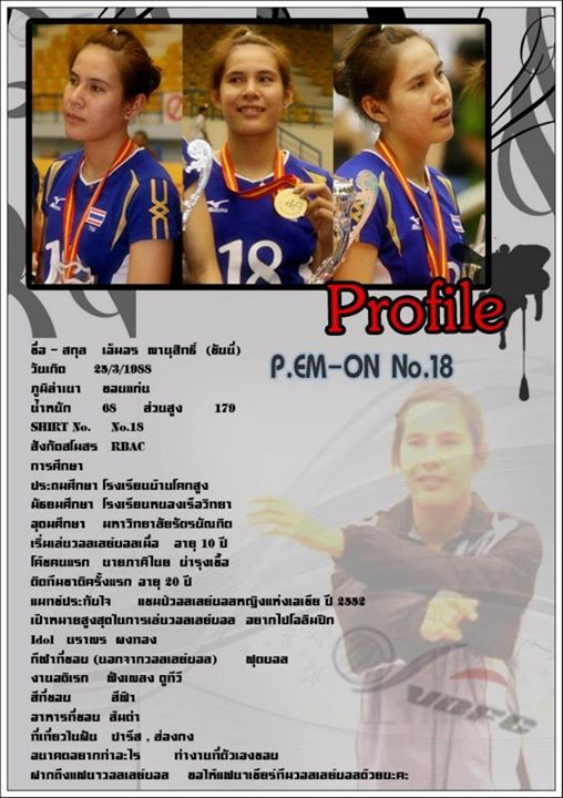 โปรไฟล์ทีมนักตบสาวลูกนักไทย