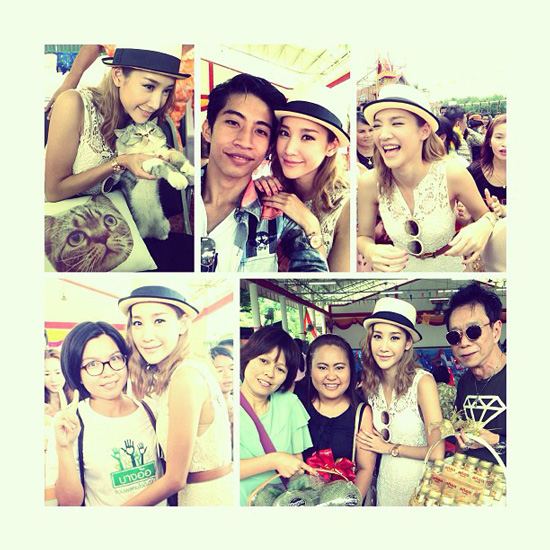 แตงโม โตโน่ ควงคู่ทำบุญทอดผ้าป่าร่วมกับแฟนคลับ