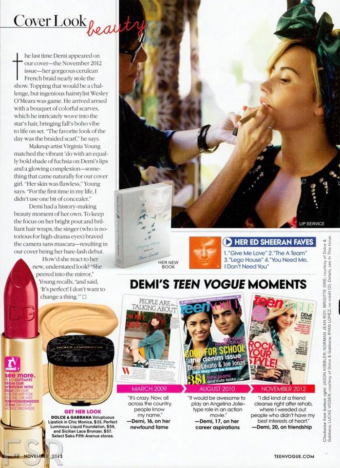 Demi Lovato @ Teen Vogue November&nbsp;2013