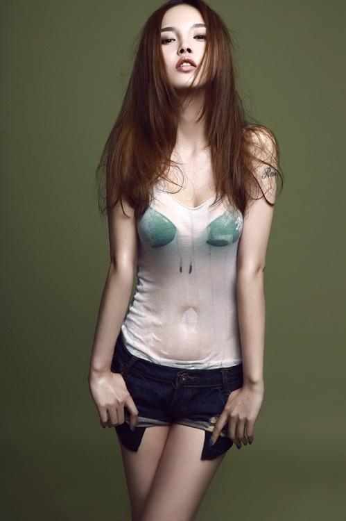 Sexy Young wet rain.