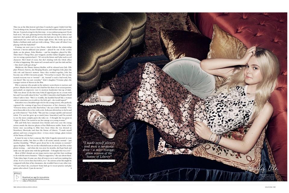 Elle Fanning @ Miss Vogue Australia September 2013