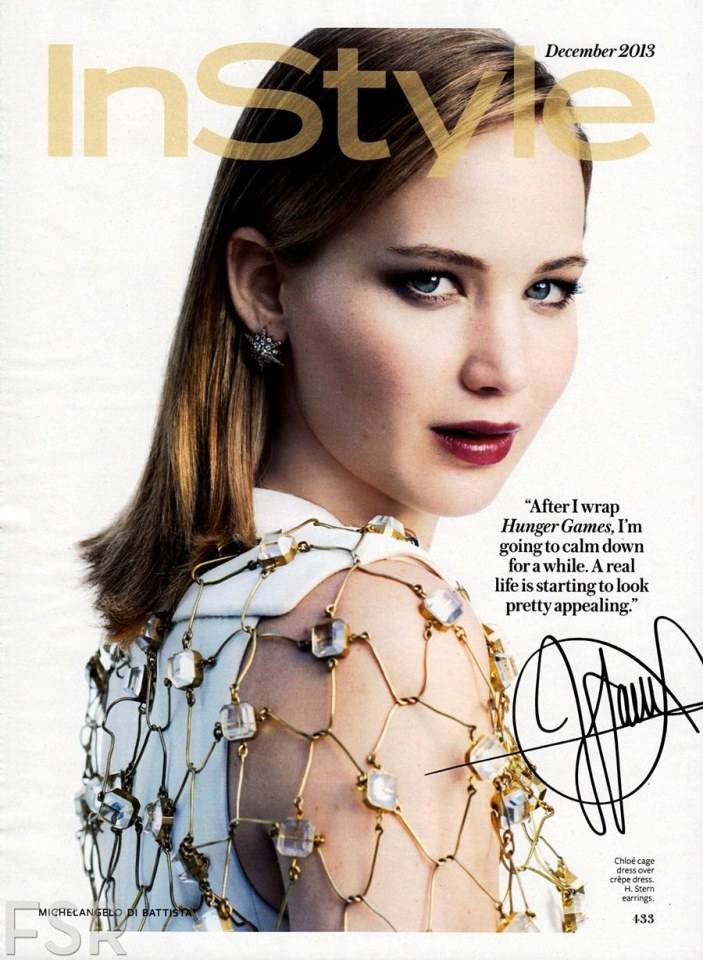 Jennifer Lawrence @ InStyle USA December 2013