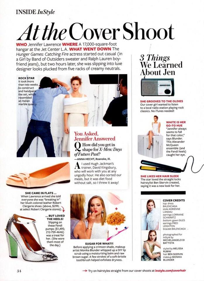 Jennifer Lawrence @ InStyle USA December 2013