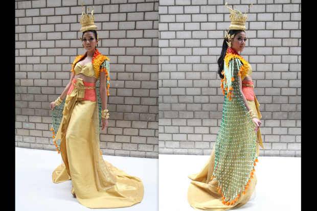 เรามาดูชุดประจำชาติไทยของเเต่ละเวทีกันคะ