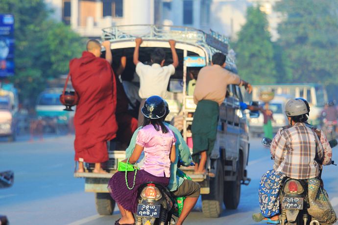 Morning streets of Mandalay