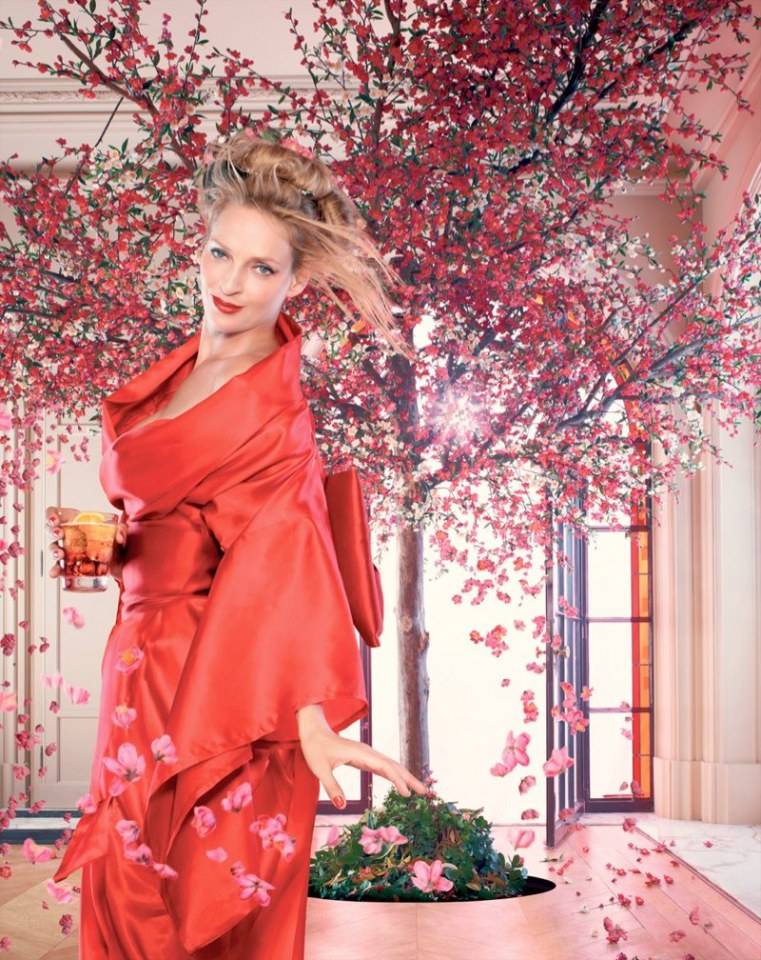 Uma Thurman @ Campari calendar 2014