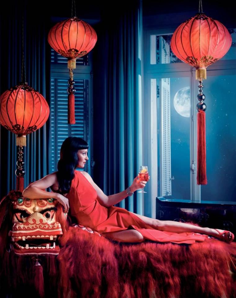 Uma Thurman @ Campari calendar 2014