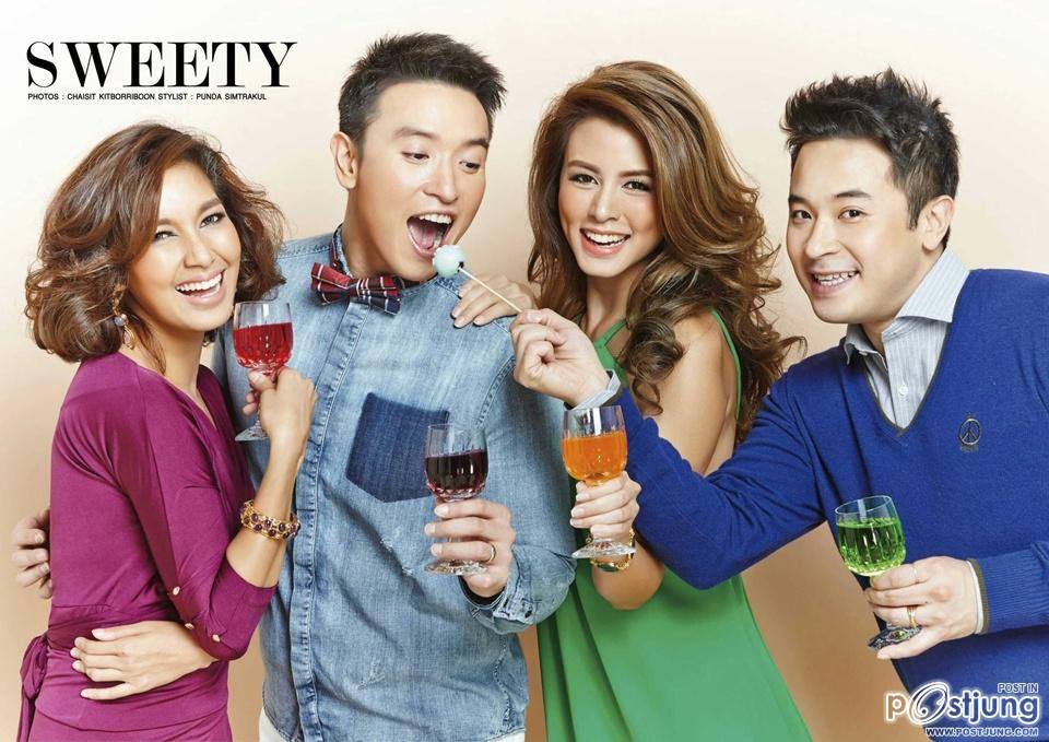 2 คู่รัก 'ครอบครัวเดียวกัน' วิกกี้-ชาย & เบนซ์-มิค @ ขวัญเรือน vol.45 no.1011 January 2014