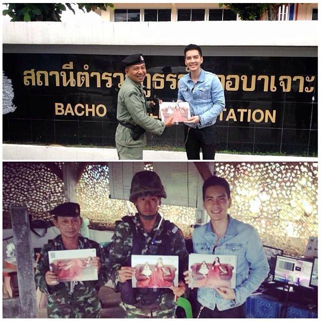 นิว วงศกร ลงใต้แจกปฎิทินปีใหม่ให้พี่ๆเหล่าทหาร