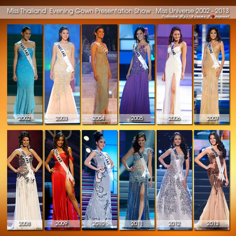 Miss Thailand Swimsuit & Evening Gown Presentation Show : Miss Universe 2002 - 2013
