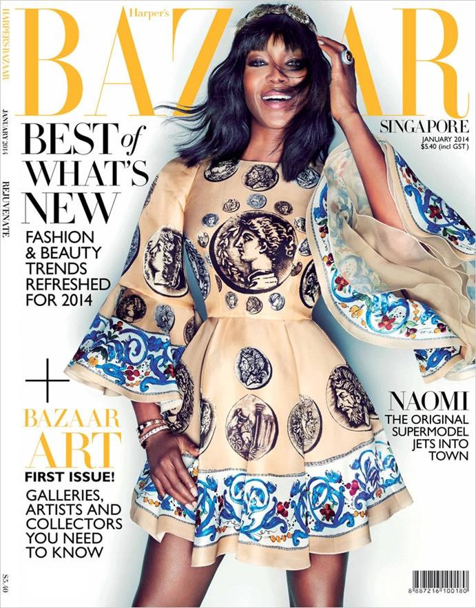Naomi Campbell @ Harper&rsquo;s Bazaar Singapore January 2014
