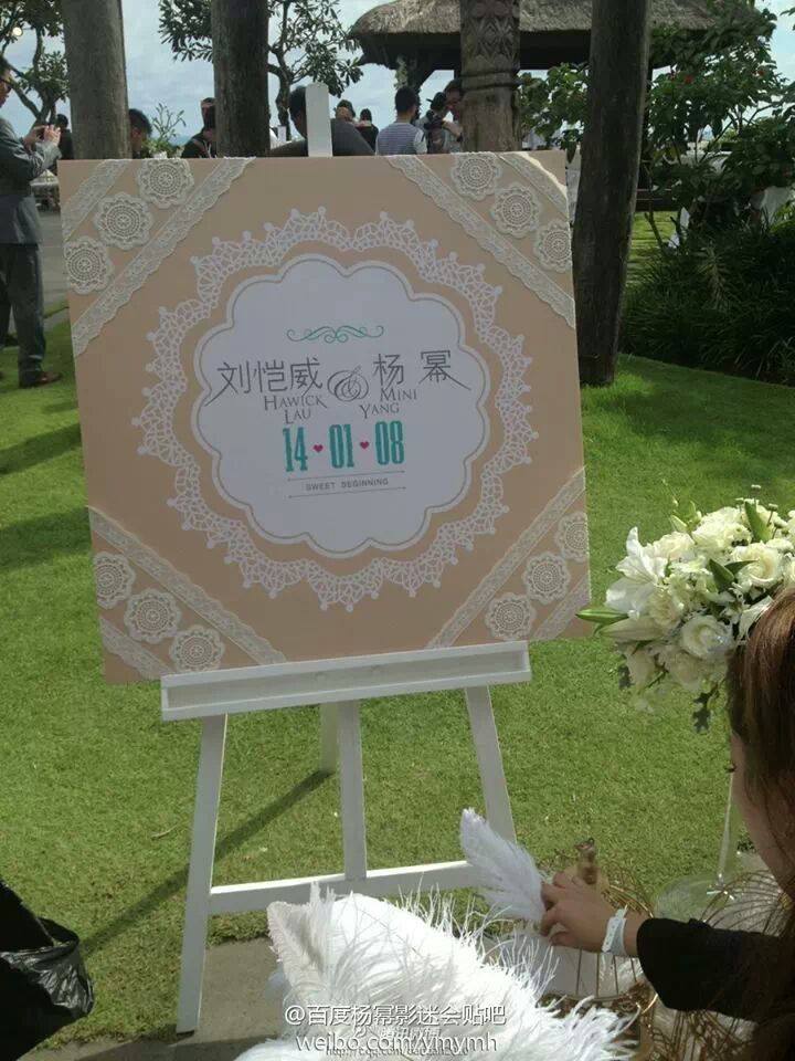 งานมงคลสมรสนางเอกสาวจากแดนมังกร Yang Mi กับ Liu Kai Wei ณ เกาะบาหลี