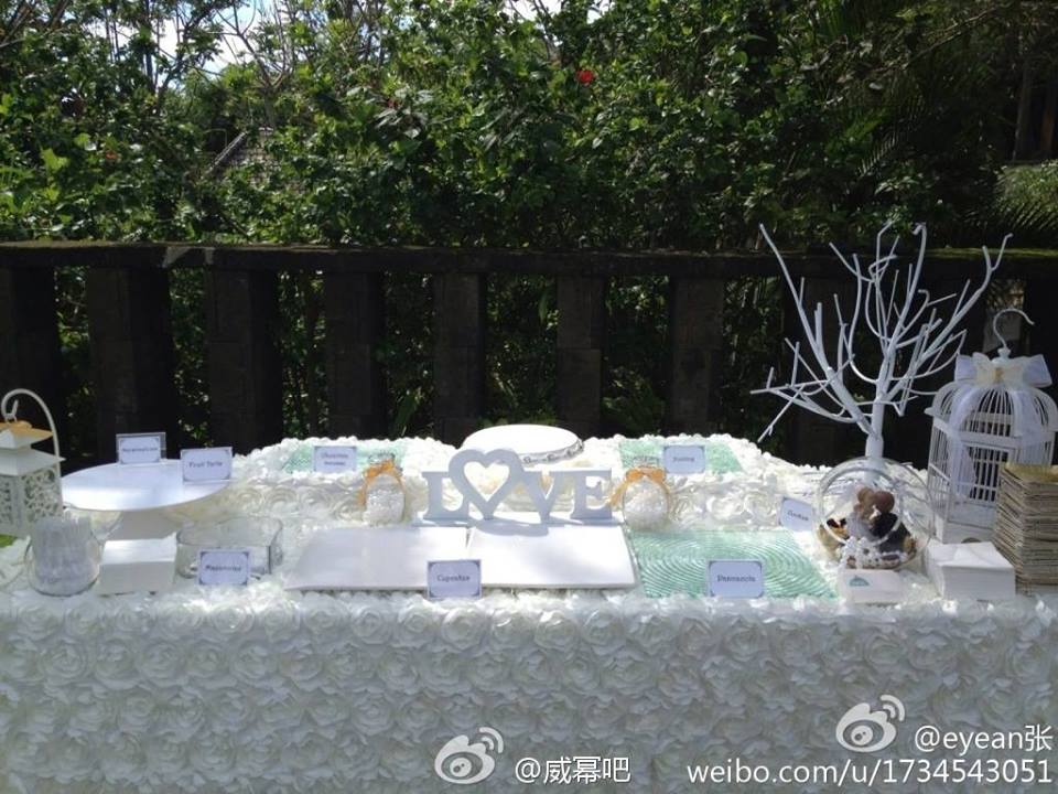 งานมงคลสมรสนางเอกสาวจากแดนมังกร Yang Mi กับ Liu Kai Wei ณ เกาะบาหลี