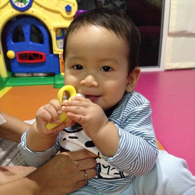 น้องภู ลูกชายป๋อ ณัฐวุฒิ และ เอ๋ พรทิพย์
