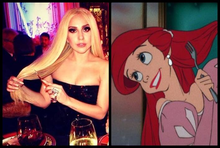Lady Gaga at Versace Fashion Show in Paris ลุคใหม่