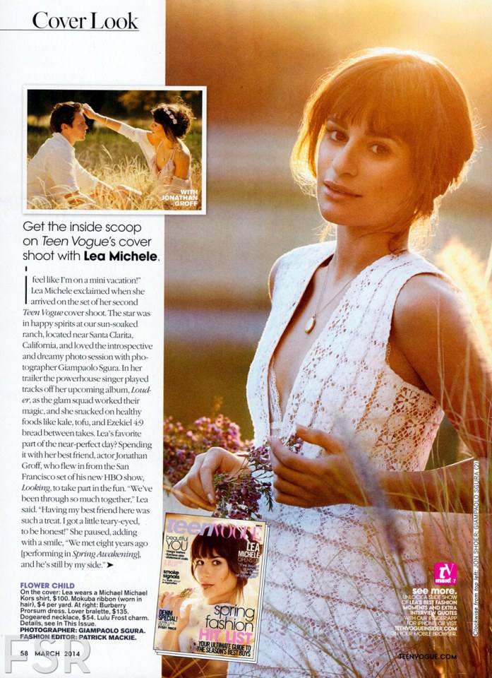 Lea Michele @ Teen Vogue March 2014
