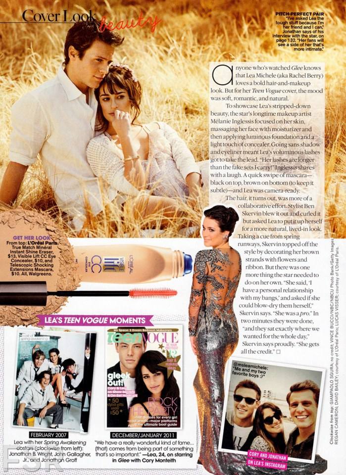 Lea Michele @ Teen Vogue March 2014
