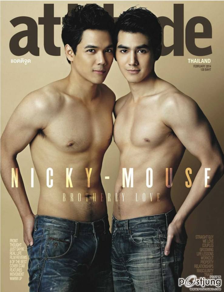 เม้าส์ ณัชชา & นิกกี้ ณฉัตร @ ATTITUDE vol.3 no.36 February 2014