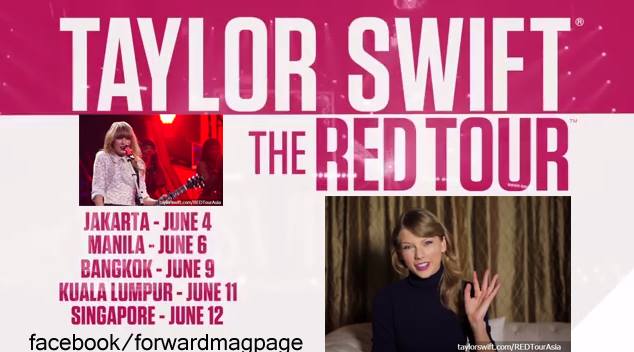 Taylor Swift Red Tour live in Bangkok 9 June 2014