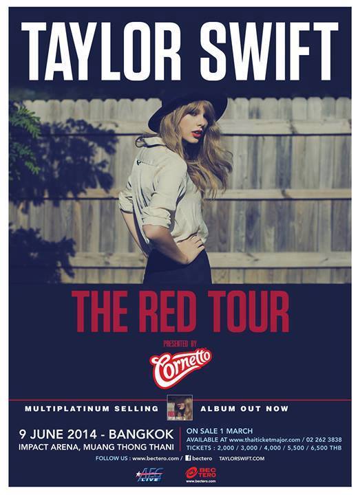 Taylor Swift Red Tour live in Bangkok 9 June 2014
