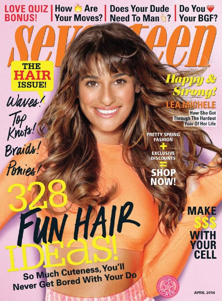Lea Michele @ Seventeen USA April 2014