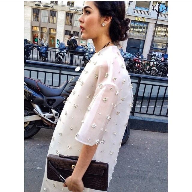 "ชมพู่ อารยา " งานปารีสแฟชั่นวีค 2014 วันสุดท้าย@ Hermes fashion show