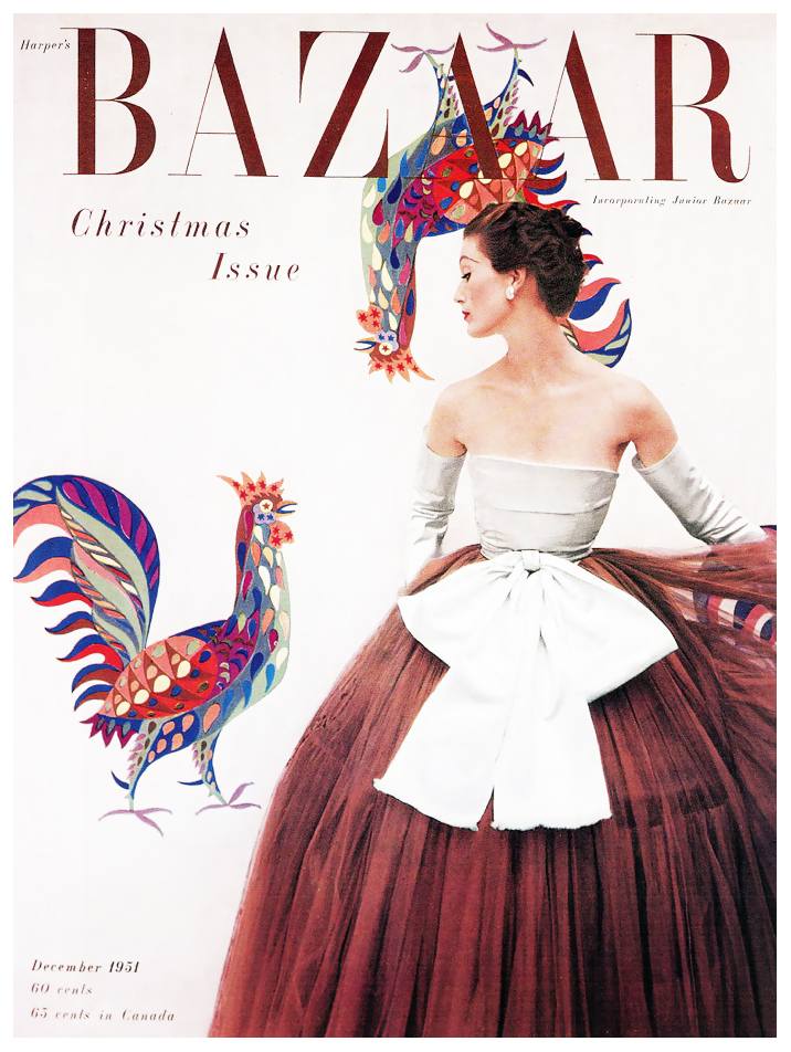หน้าปกนิตยสารคลาสสิก Vogue.Bazaar,Elle 1950 - 1960