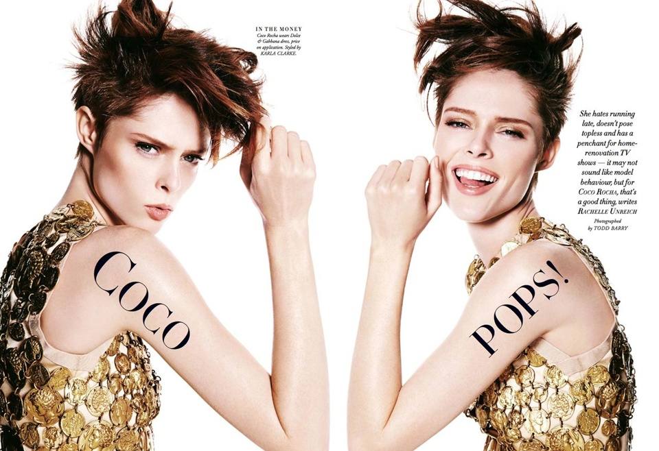 Coco Rocha @ Harper's Bazaar Australia April 2014