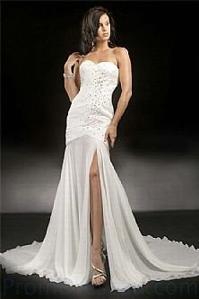 ชุดราตรีสีขาว White Gvening Gowns 4