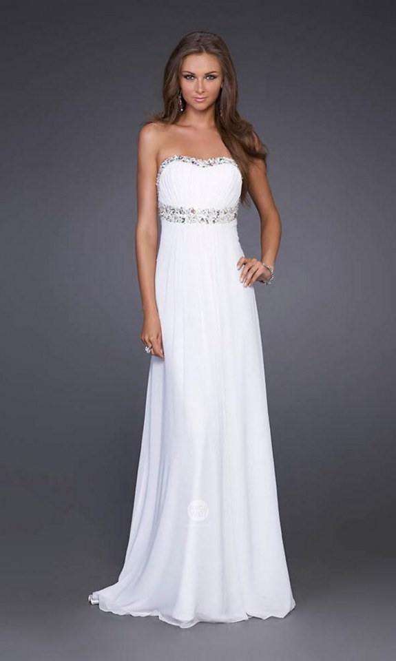 ชุดราตรีสีขาว White Gvening Gowns 4