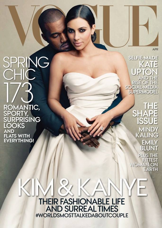 Kim Kardashian & Kanye West @ Vogue US April 2014