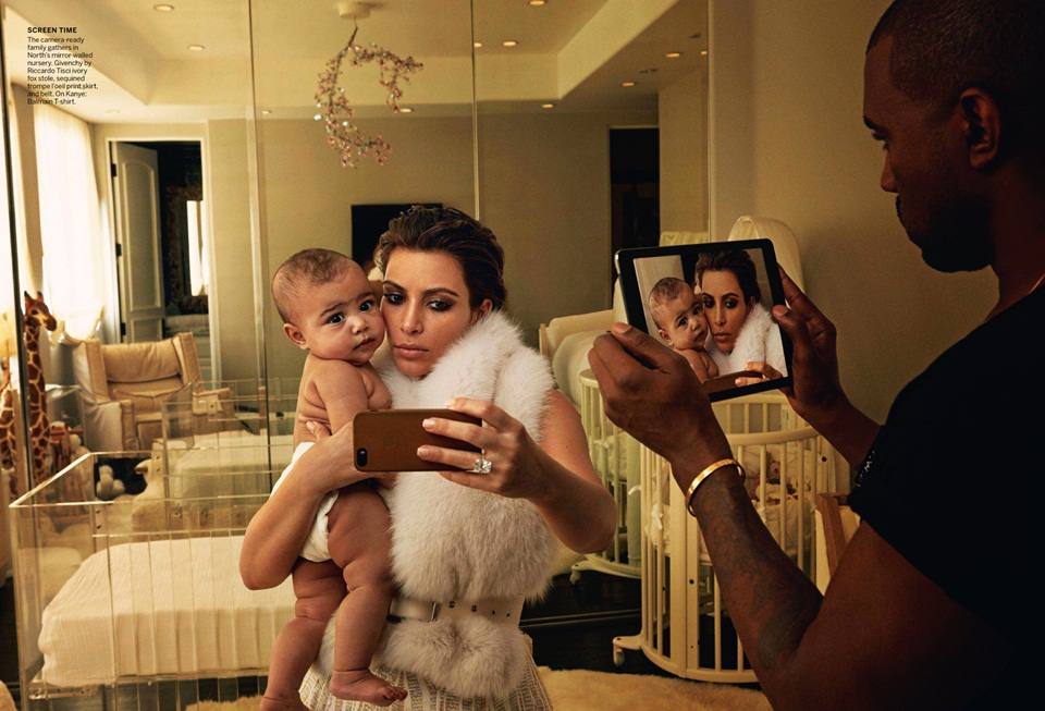 Kim Kardashian & Kanye West @ Vogue US April 2014