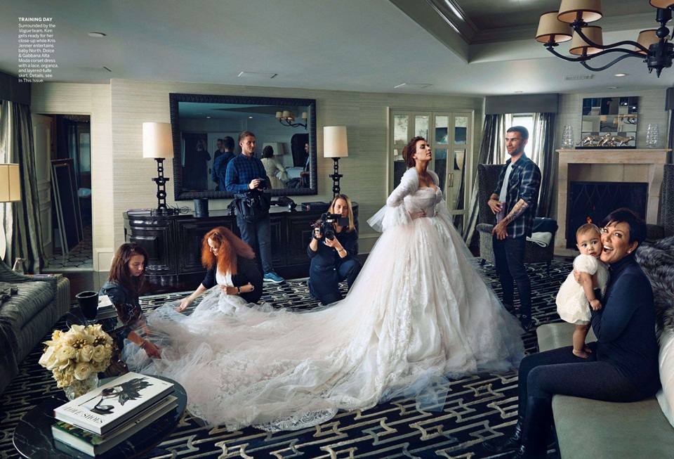 Kim Kardashian & Kanye West @ Vogue US April 2014