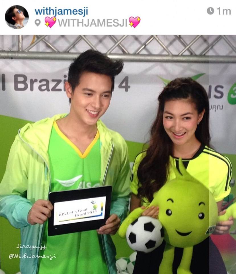 ++ PIC เจมส์จิ + แพนเค้ก แถลงข่าว AIS Let’s Goal Brazil ++