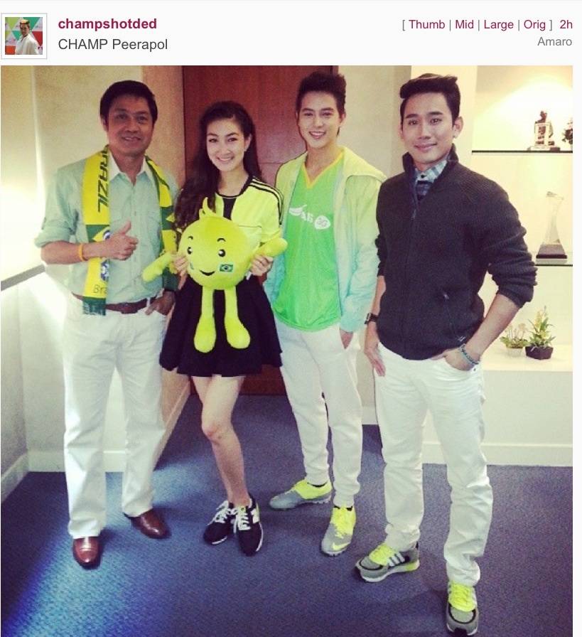 ++ PIC เจมส์จิ + แพนเค้ก แถลงข่าว AIS Let’s Goal Brazil ++