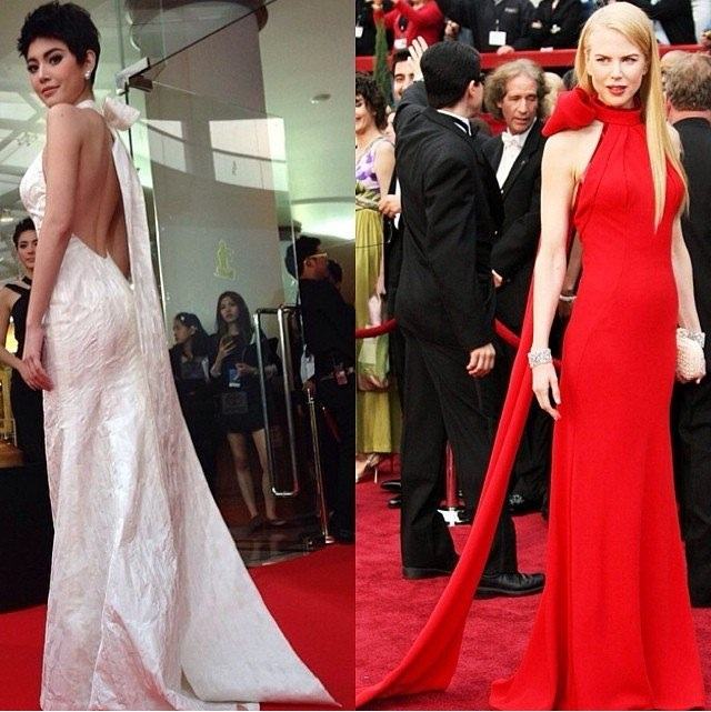 ใคร Copy ใครดูกันเอาเอง!!! ใหม่ ดาวิกา VS Nicole Kidman the red dress on carpet Osscar 2012!!!!!!